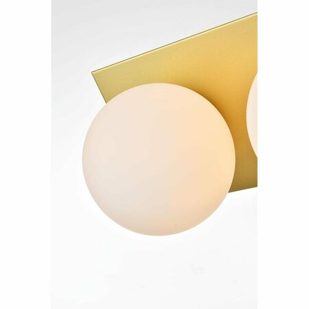 CLING 110 V E12 2 Light Vanity Wall Lamp, Brass CL2955751